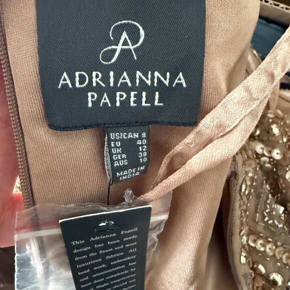 Adrianna Papell Strapless Embellished Diamond-Pattern Mini Dress - Picture 7 of 8